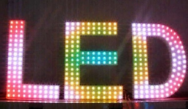 Буквы с открытыми светодиодами